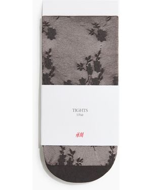 H&M Gemusterte Strumpfhose - Grau