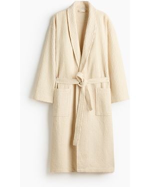 H&M Bademantel mit Waffelstruktur - Natur