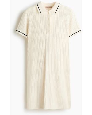 H&M Kabelgebreide Polojurk - Wit