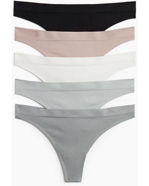 H&M 5er-Pack Tangas Seamless - Mehrfarbig