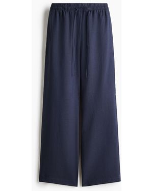 H&M Hose aus Leinenmix - Blau