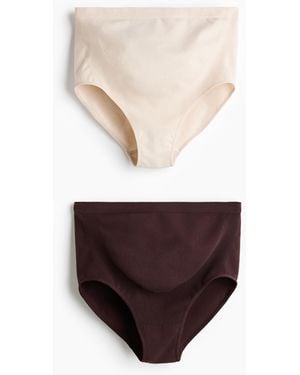 H&M 2er-Pack MAMA Seamless Slips aus Baumwollmix - Weiß