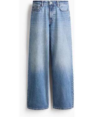 H&M Baggy Regular Waist Jeans - Blau