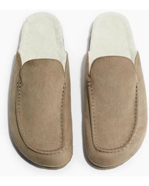 H&M Hausschuhe mit Teddyfutter - Weiß