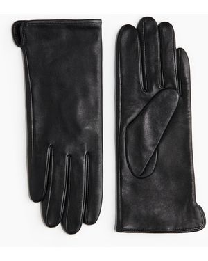 H&M Lederhandschuhe - Schwarz