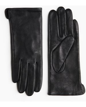 H&M Lederhandschuhe - Schwarz