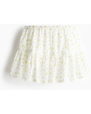 H&M Minijupe mit Spitzendetail - Weiß