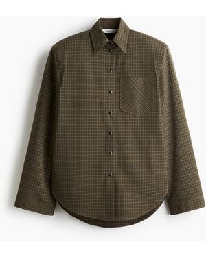 H&M Shoulder-pad shirt - Grün