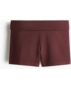 H&M Katoenen Hotpants Met Omslagtaille - Rood