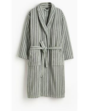 H&M Bademantel aus Frottee - Grau