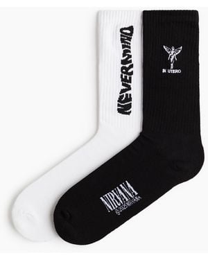 H&M 2er-Pack Socken - Schwarz