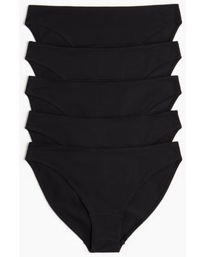 H&M 5er-Pack Baumwollslips - Schwarz