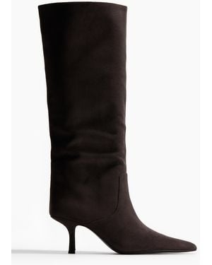 H&M Kniehohe Stiefel - Schwarz