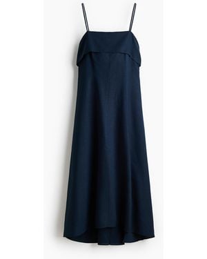 H&M Trägerkleid aus Leinengemisch - Blau