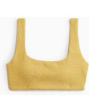 H&M Wattiertes Bikinitop - Gelb