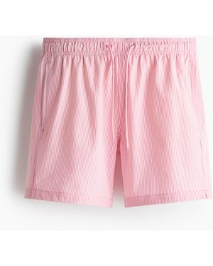 H&M Badeshorts aus Seersucker - Pink
