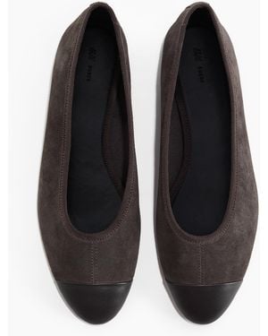 H&M Ballerinas aus Veloursleder - Schwarz
