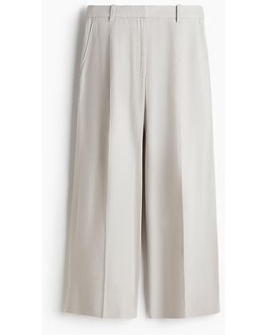 H&M Weite Hose aus Leinenmix - Weiß