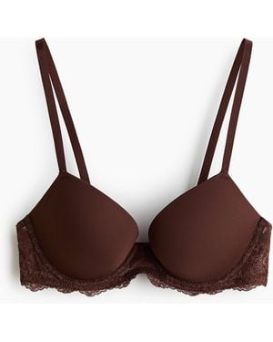 H&M Push-up Bh Van Microvezel - Bruin