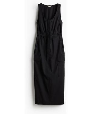 H&M Langes Cargo-Kleid - Schwarz