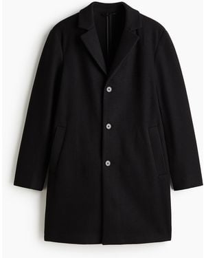 H&M Einreihiger Mantel - Schwarz