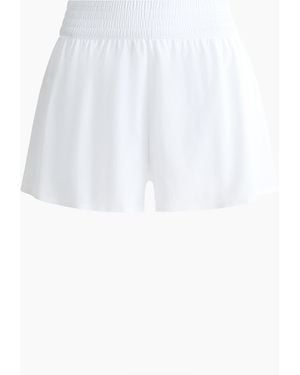 H&M Sportshorts im Lagenlook mit Beintasche - Weiß