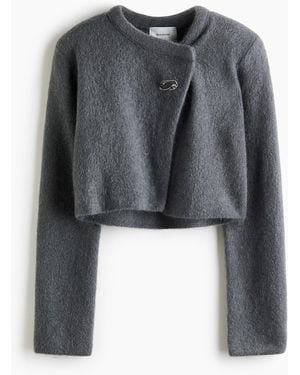 H&M Kort Vest Van Mohairmix - Grijs