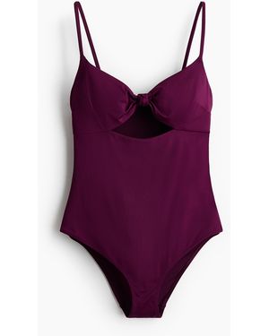 H&M Badeanzug mit wattierten Cups - Lila