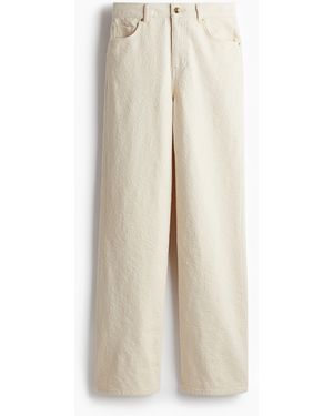H&M Wide High Jeans - Wit