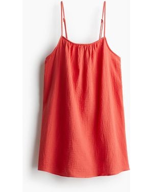 H&M Strandkleid aus Musselin - Rot
