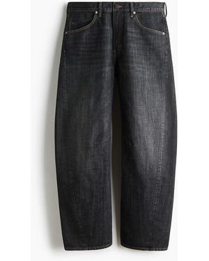 H&M Loose Barrel Jeans - Schwarz