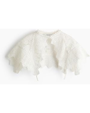 H&M Baumwollkragen im Häkellook - Weiß