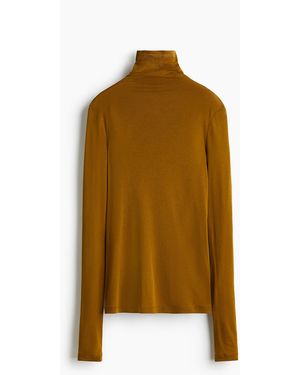 H&M Turtleneck-Shirt aus Pima-Baumwolle - Gelb