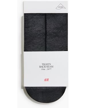 H&M Panty Met Lycra En Zichtbare Naad - Zwart