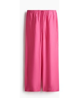 H&M Kordelzughose in Loose Fit - Pink