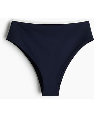 H&M Cheeky Bikinihose High Waist - Blau