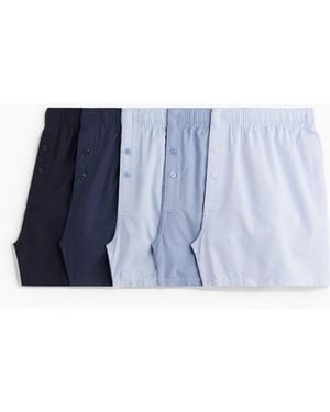 H&M 5er-Pack Boxershorts aus Baumwollstoff - Blau