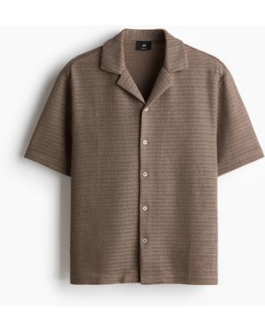 H&M Freizeithemd in Regular Fit - Braun