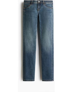 H&M Skinny Ultra Low Waist Ankle Jeans - Blau
