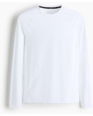 H&M Compression Fit Sportshirt mit DryMove - Weiß