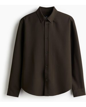 H&M Twillhemd Relaxed Fit - Schwarz