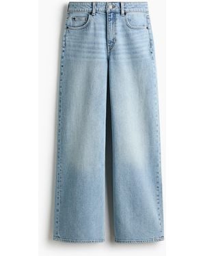 H&M Wide High Waist Jeans - Blauw