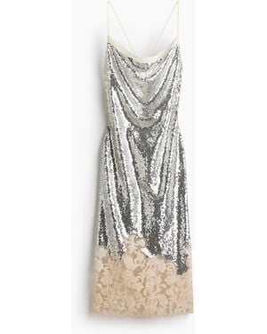H&M Besticktes Paillettenkleid - Mehrfarbig