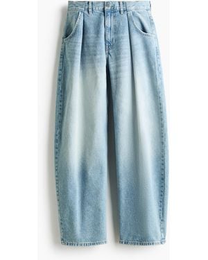 H&M Barrel High Waist Jeans - Blau