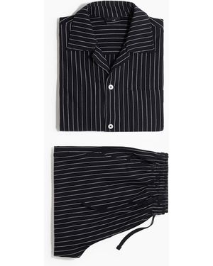 H&M 2-teiliges Loungewear-Set aus Baumwolle - Schwarz