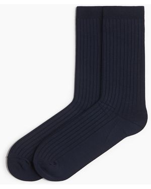 H&M 2er-Pack Socken aus Bambus-Viskose-Mix - Blau