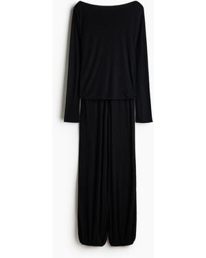 H&M Pyjama aus Jersey - Schwarz