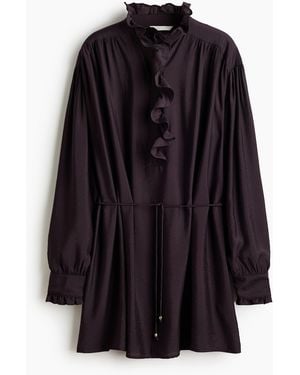 H&M Tunikakleid mit Rüschen - Schwarz