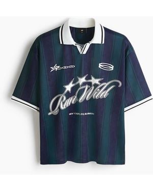 H&M Fussballtrikot in Loose Fit - Blau