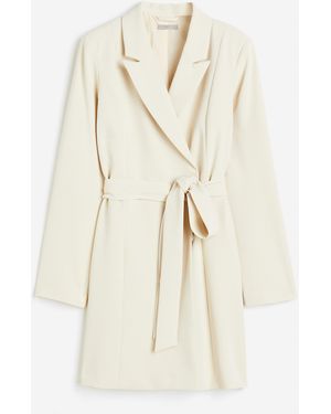 H&M Blazerkleid im Wickelschnitt - Natur